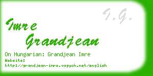 imre grandjean business card